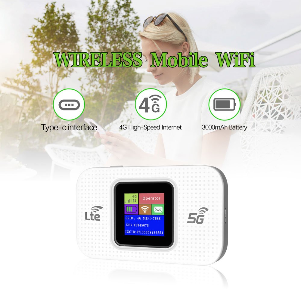 Fashion trends mifis Type-C charging pocket wifi router 3000mAh battery pocket wi-fi Small mobile wifi sharing